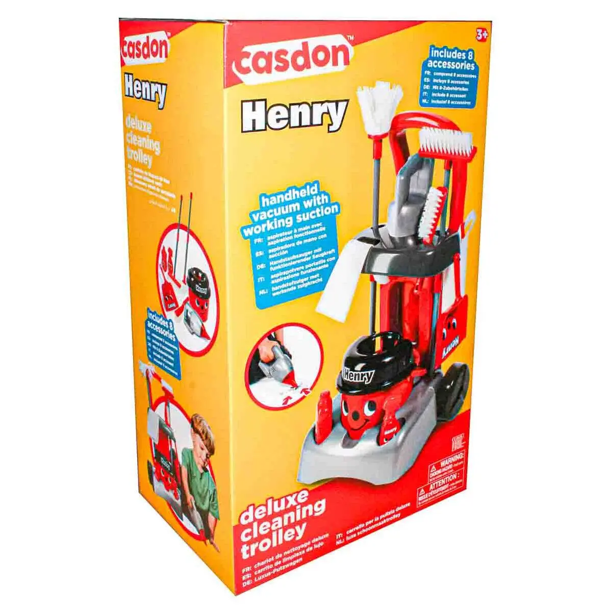 Casdon Deluxe Henry Cleaning Trolley Roleplay Toy 1