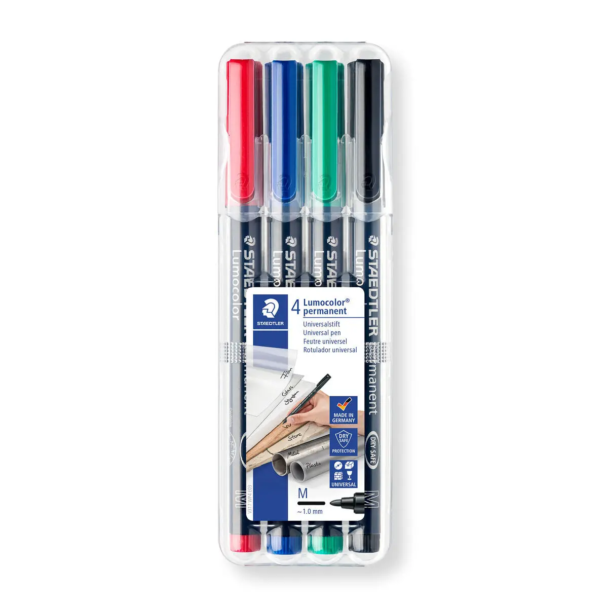 Staedtler Lumocolor Permanent Universal Medium Line Pens Pack Of 4 1