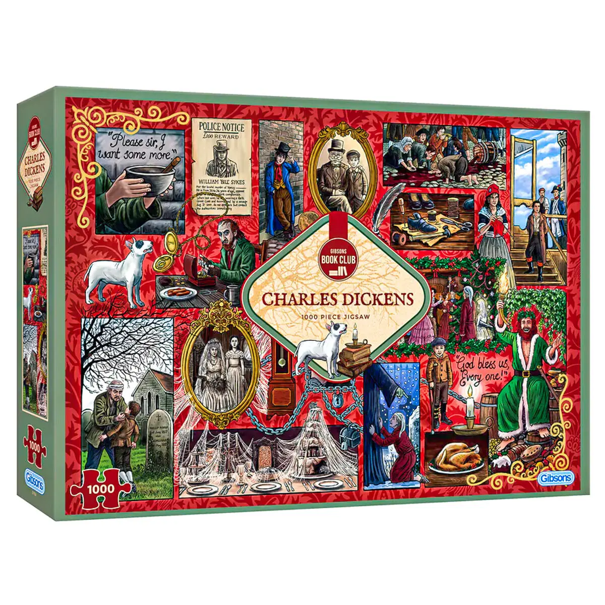 Gibsons Book Club: Charles Dickens 1000 Piece Jigsaw Puzzle 1