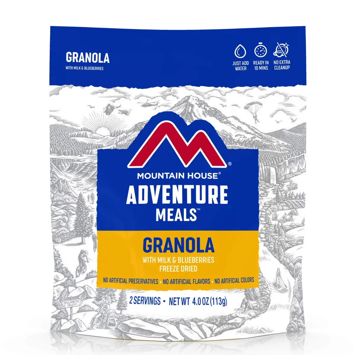 Granola With Milk And Blueberries - Pouch 1