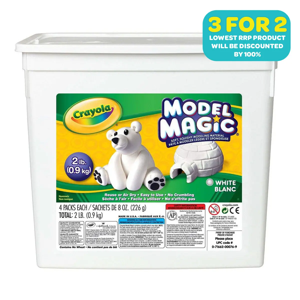 Crayola Model Magic White Tub Modelling Material 1