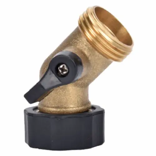 Zhejiang 30014 Brass Garden Hose Faucet Gooseneck Connector Coupling With Shut Off - Quantity Of 10 1