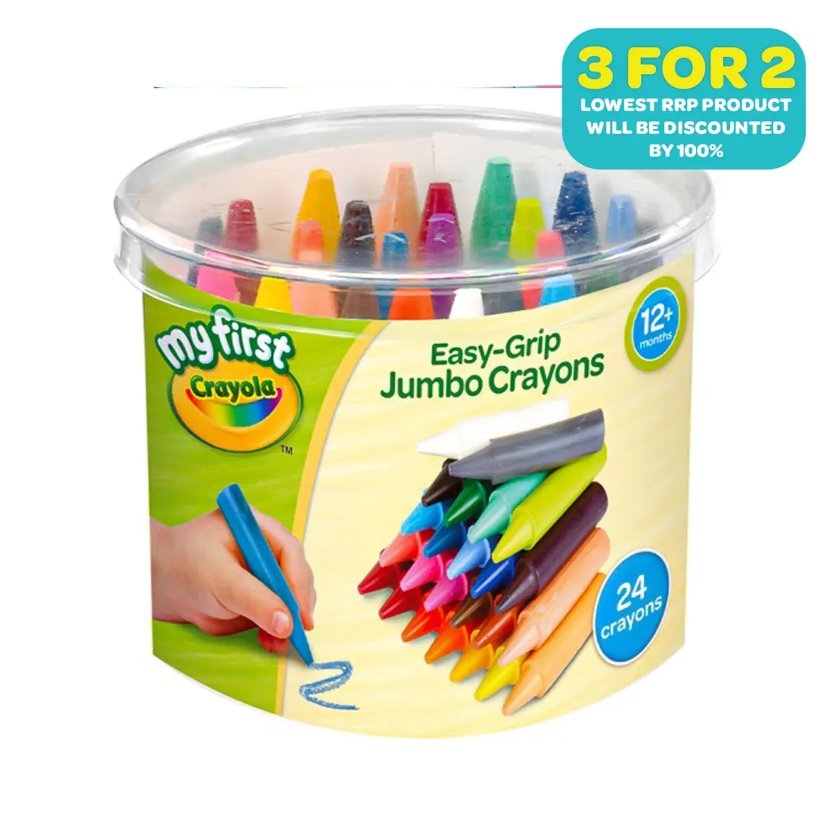 Crayola My First Easy-Grip Jumbo Crayons (24 Pack) 1