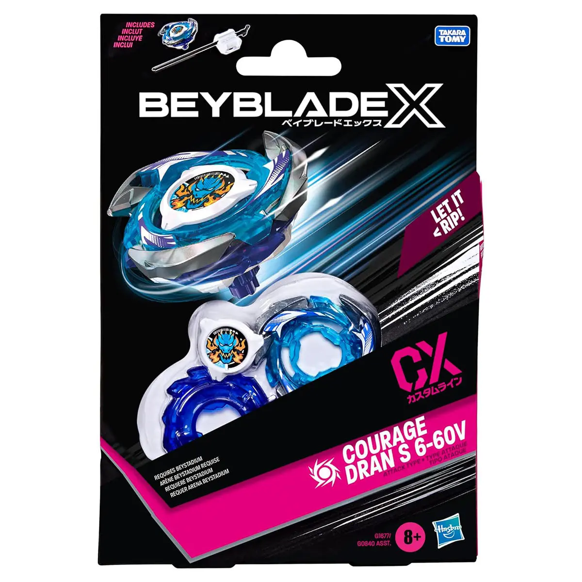 Beyblade X Cx Courage Dran S 6-60V Attack Type Starter Pack 1