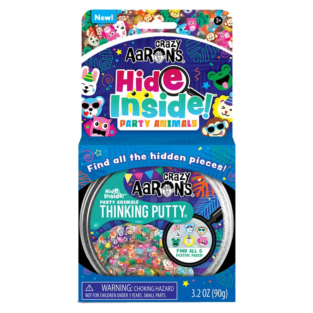 Crazy Aaron's Hide Inside! Party Animals Thinking Putty 90G 1