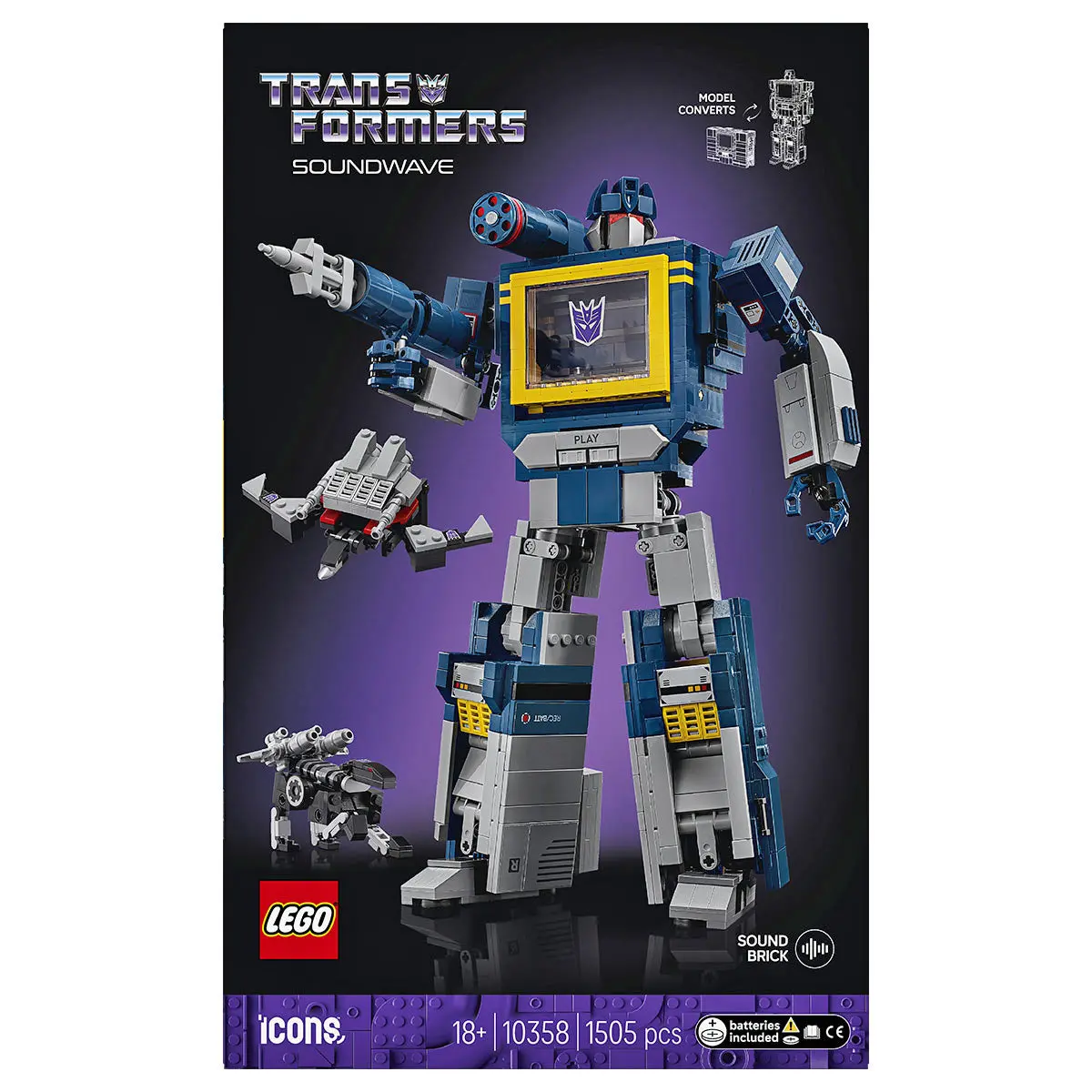 Lego Icons Transformers: Soundwave Building Set 1