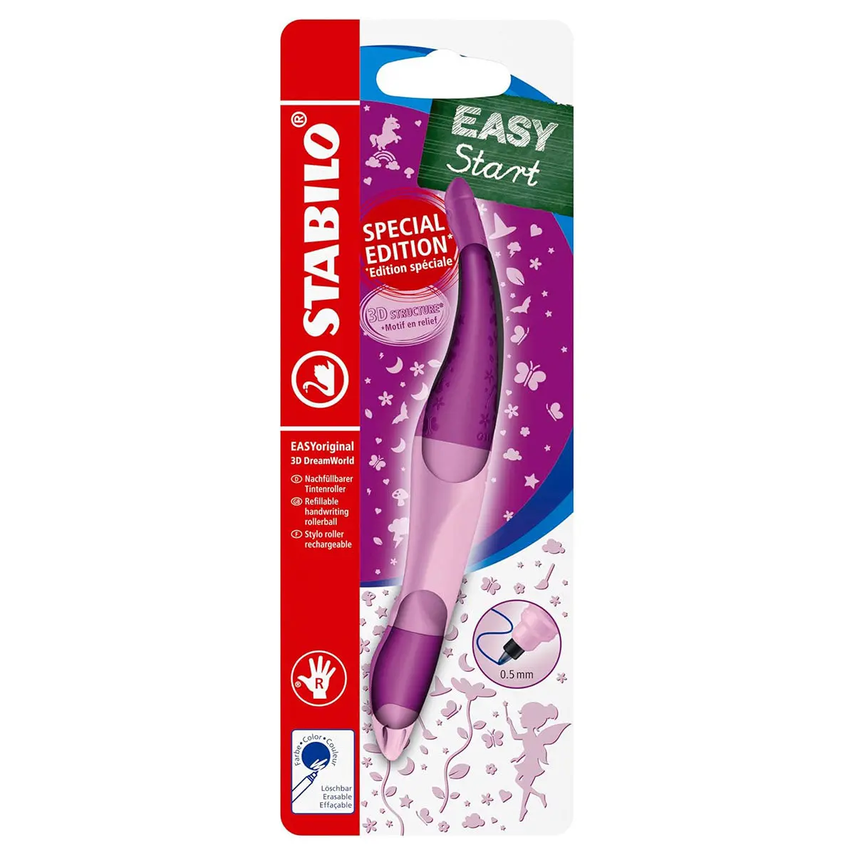 Stabilo Easyoriginal 3D Dreamworld Fairies Right-Handed Rollerball Pen With Blue Ink 1