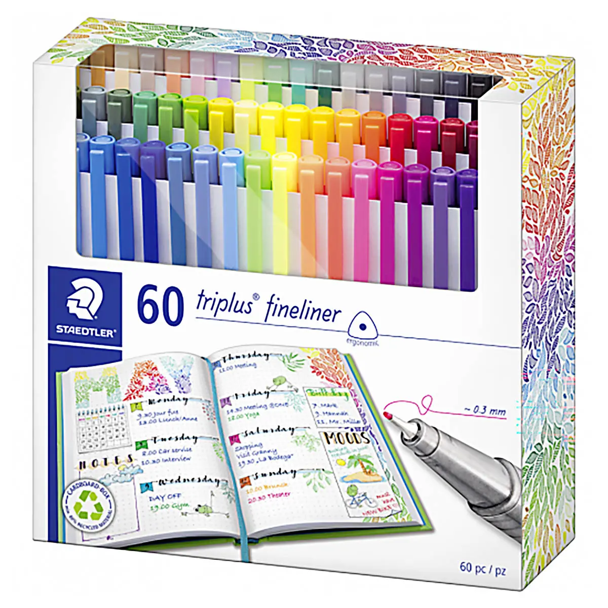 Staedtler Triplus Fineliner Pens (60 Pack) 1