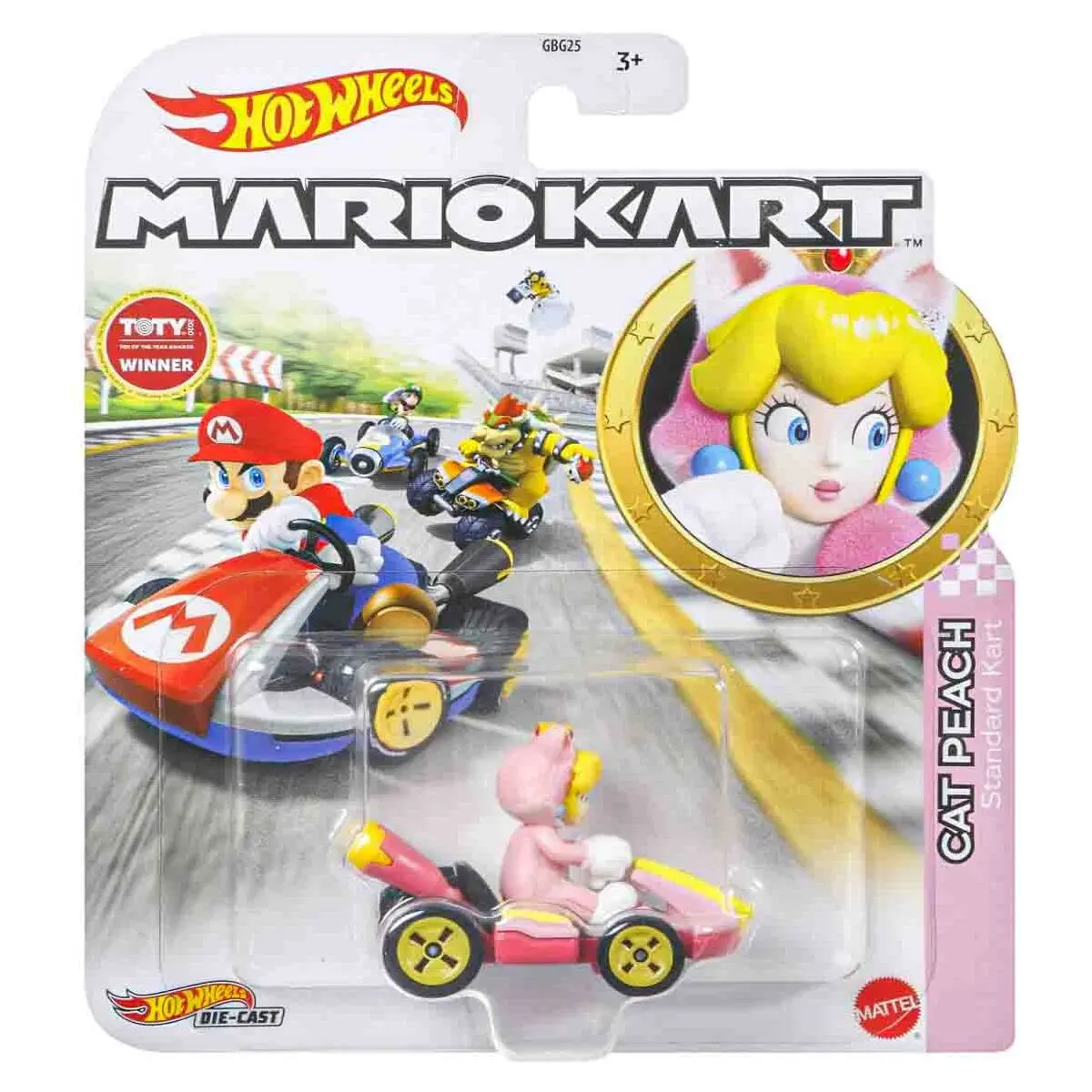 Hot Wheels Mario Kart: Cat Peach Standard Kart 1