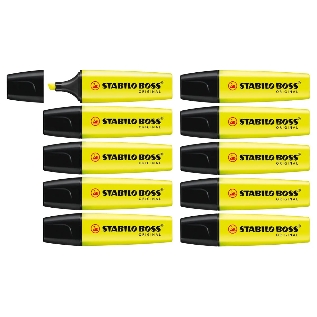Stabilo Boss Original Yellow Highlighter (10 Pack) 1