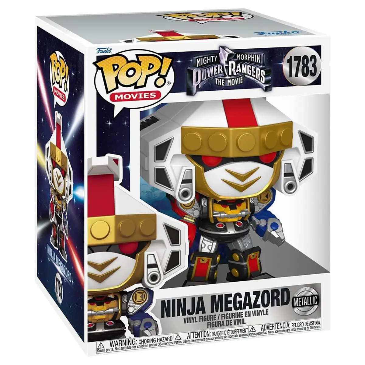 Funko Pop! Movies: Mighty Morphin Power Rangers The Movie: Ninja Megazord Metallic Super Vinyl Figure #1783 1