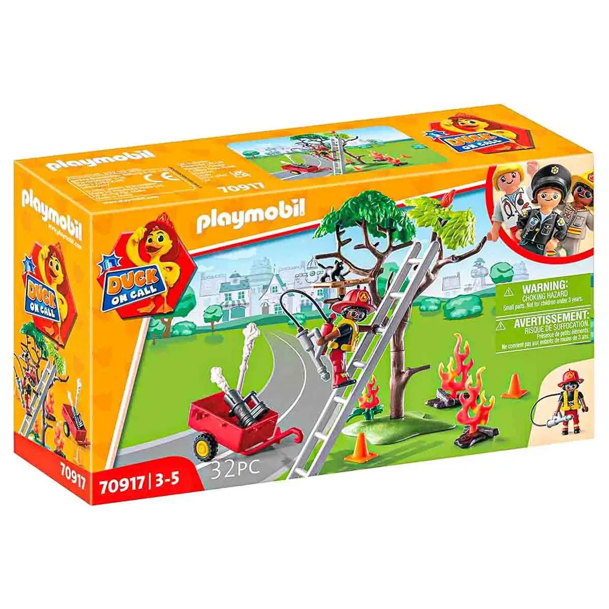 Playmobil Duck On Call Fire Rescue Action: Cat Rescue Playset 1
