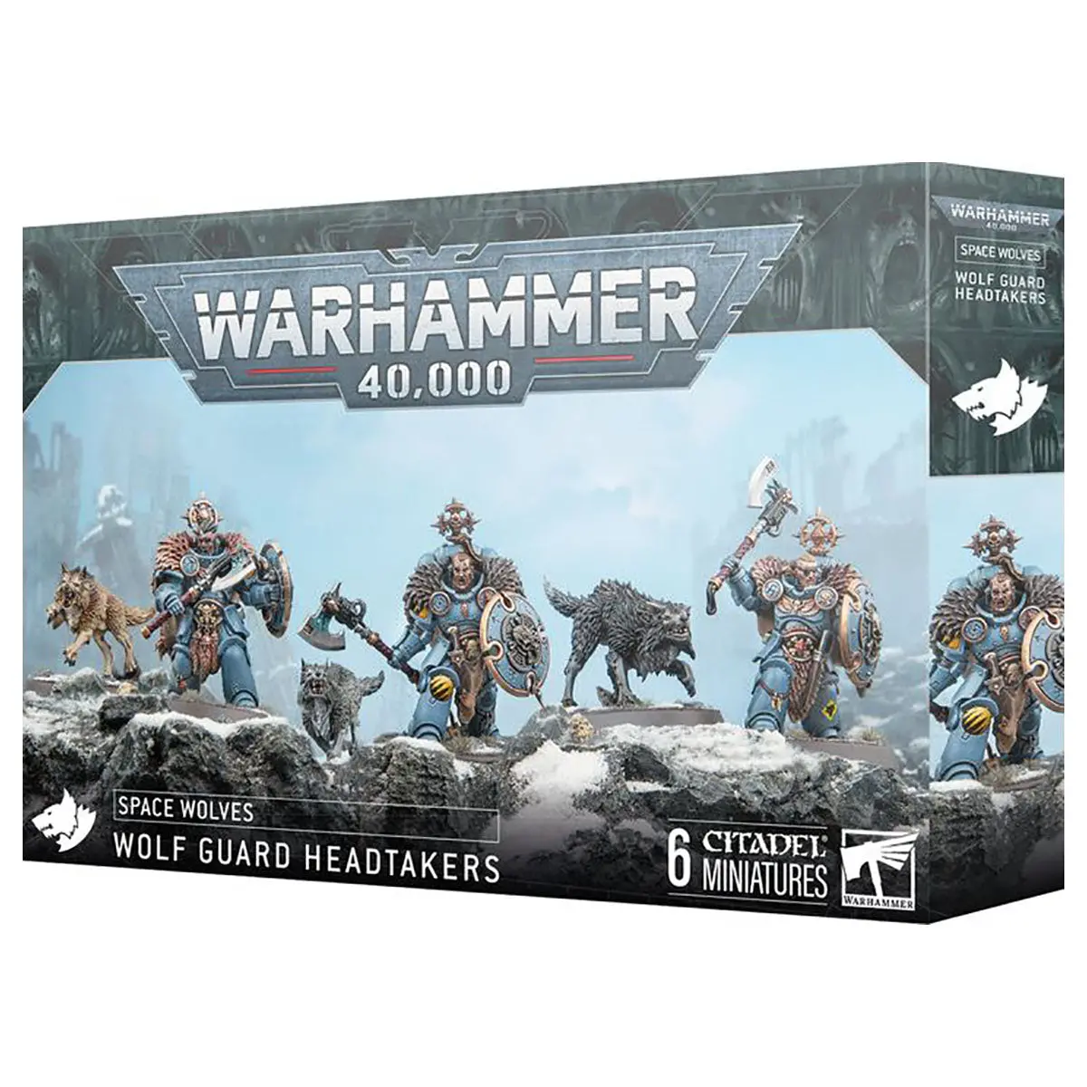 Warhammer 40,000 Space Wolves: Wolf Guard Headtakers Miniatures Set 1