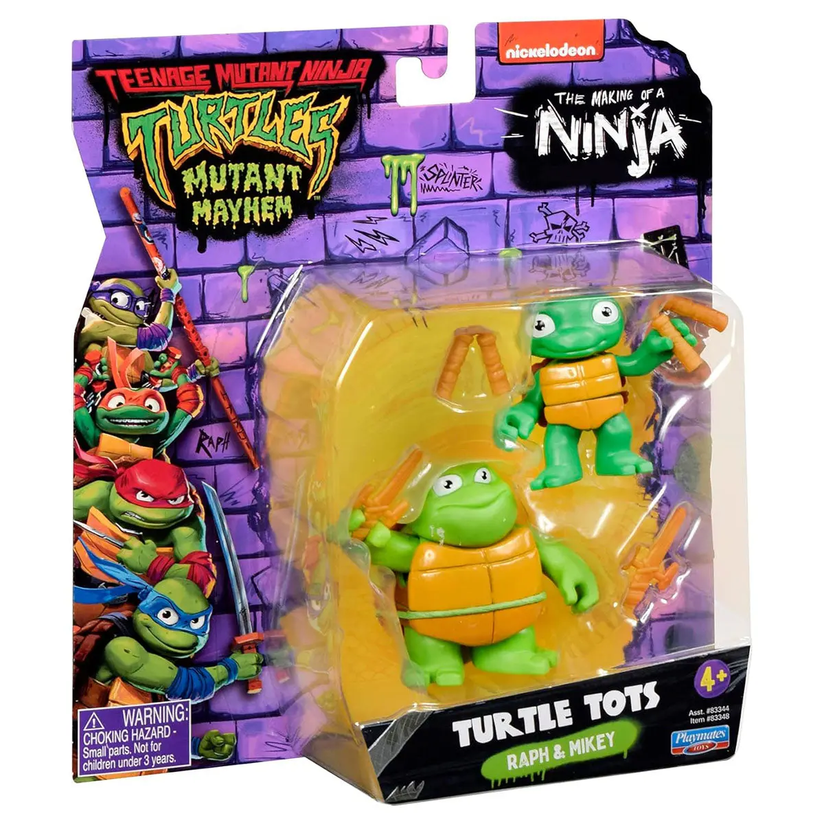 Tmnt Mutant Mayhem Turtle Tots Raph & Mikey Action Figure Set 1