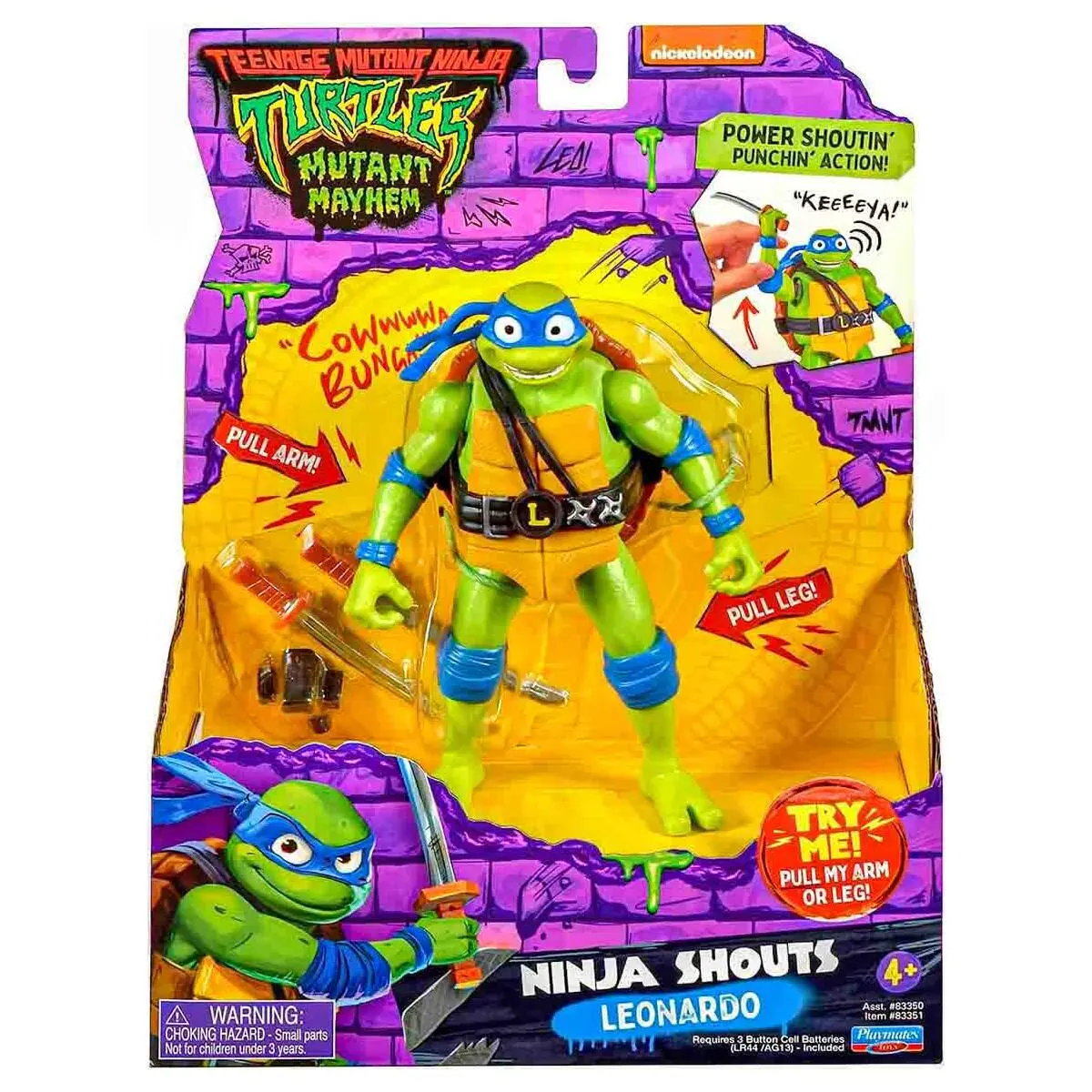 Teenage Mutant Ninja Turtles: Mutant Mayhem Ninja Shouts Leonardo Action Figure 1