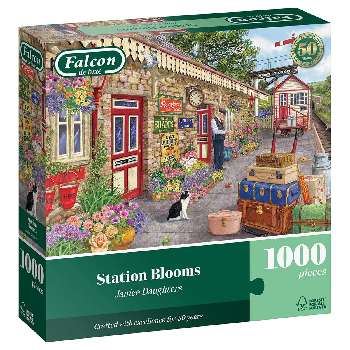 Falcon De Luxe Station Blooms 1000 Piece Jigsaw Puzzle 1