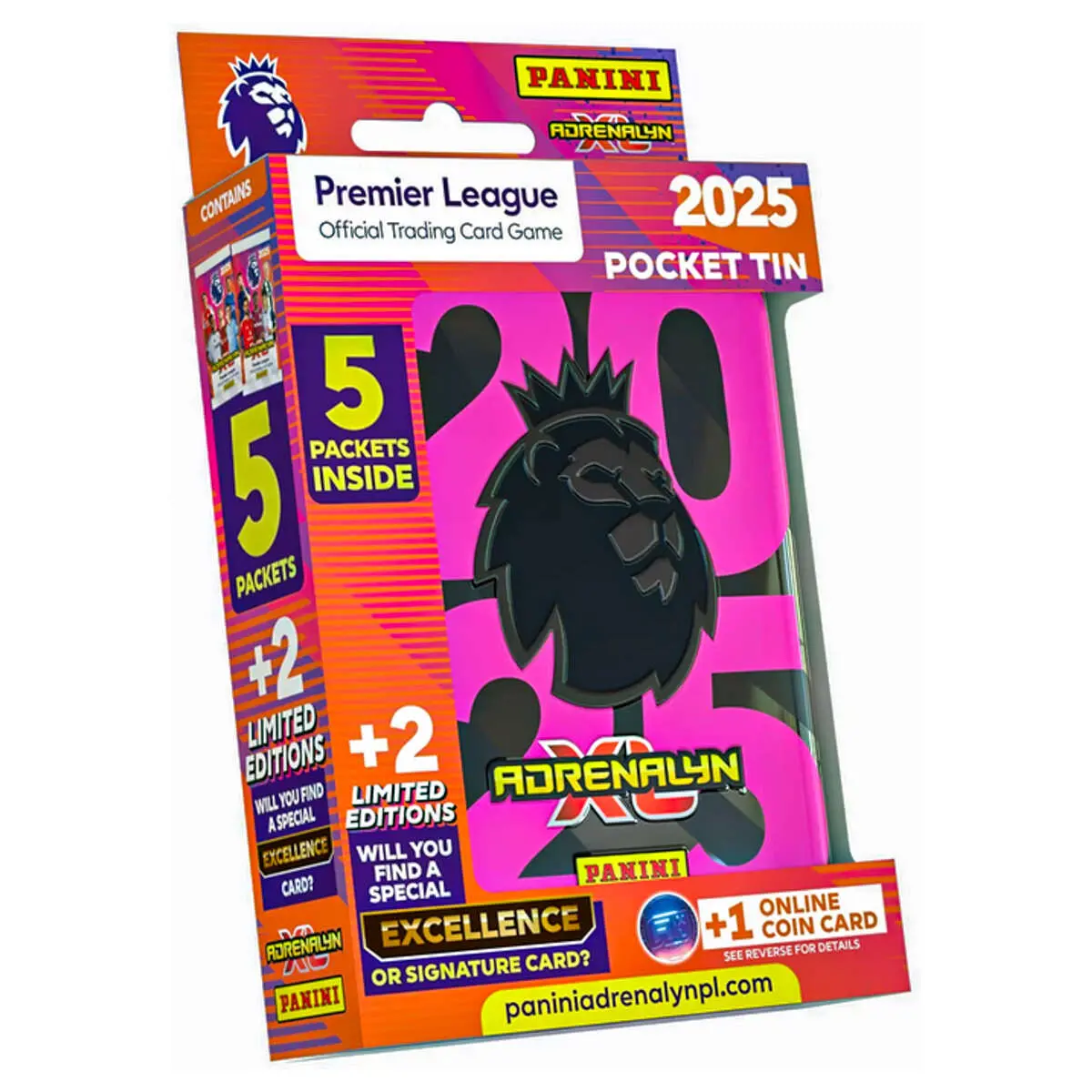 Panini Premier League 2024/25 Adrenalyn Xl Official Trading Card Game Pocket Tin - Black 1