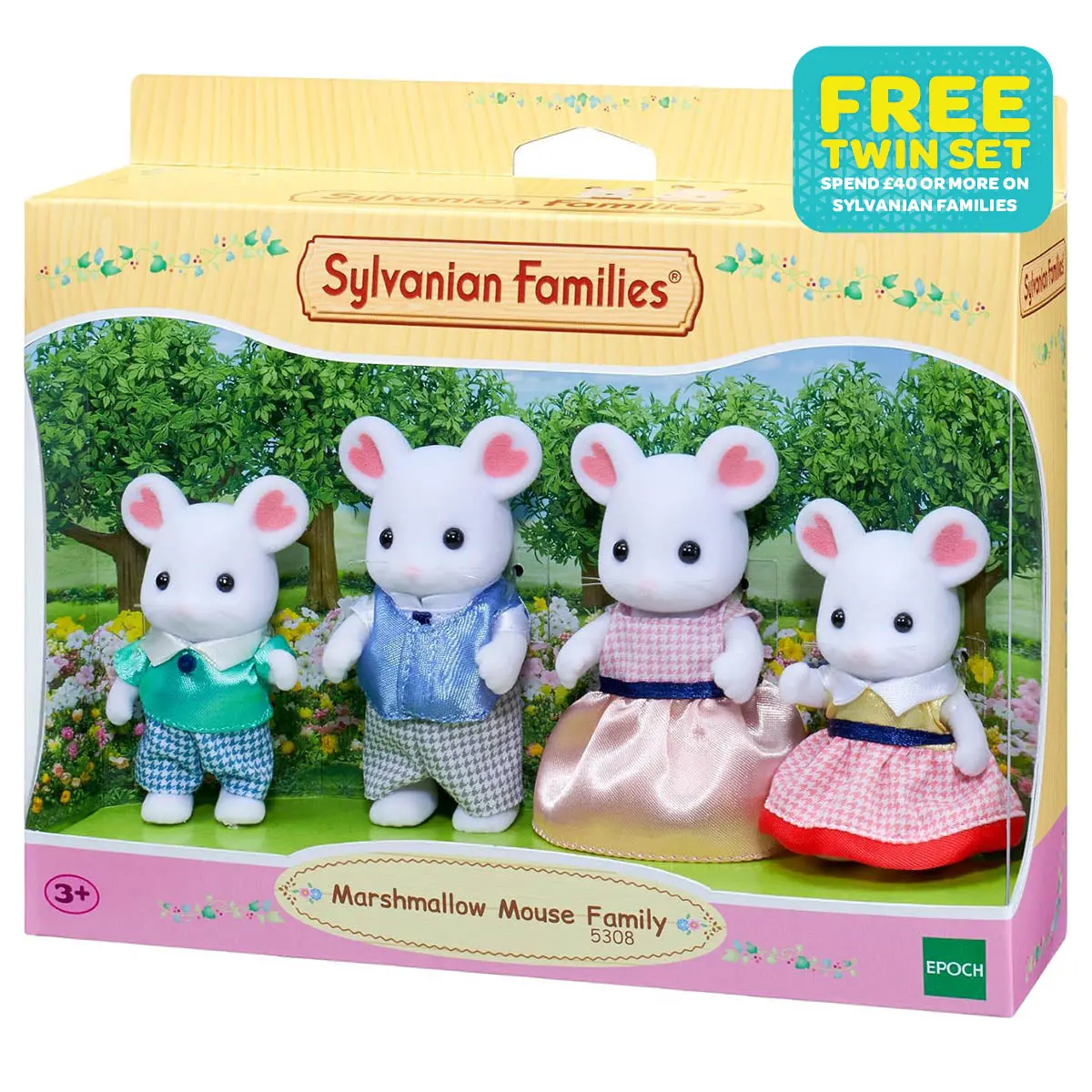 Sylvanian Families Marshmallow Mouse Family Figures 1