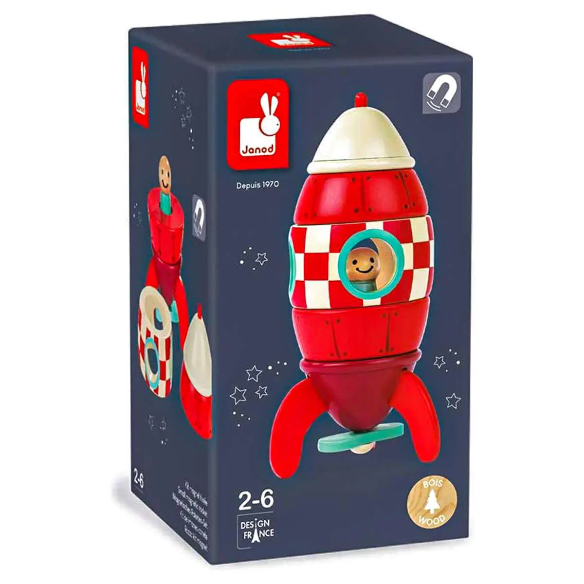Janod Small Magnetic Rocket Kit 1
