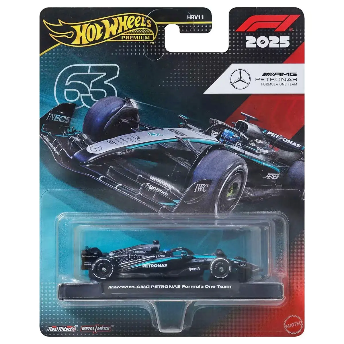 Hot Wheels Premium F1 2025 Mercedes-Amg Petronas Formula One Team Car 1