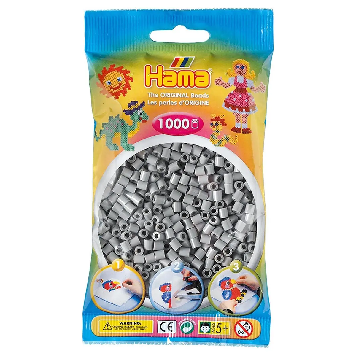 Hama Grey Midi Beads (1000 Pack) 1