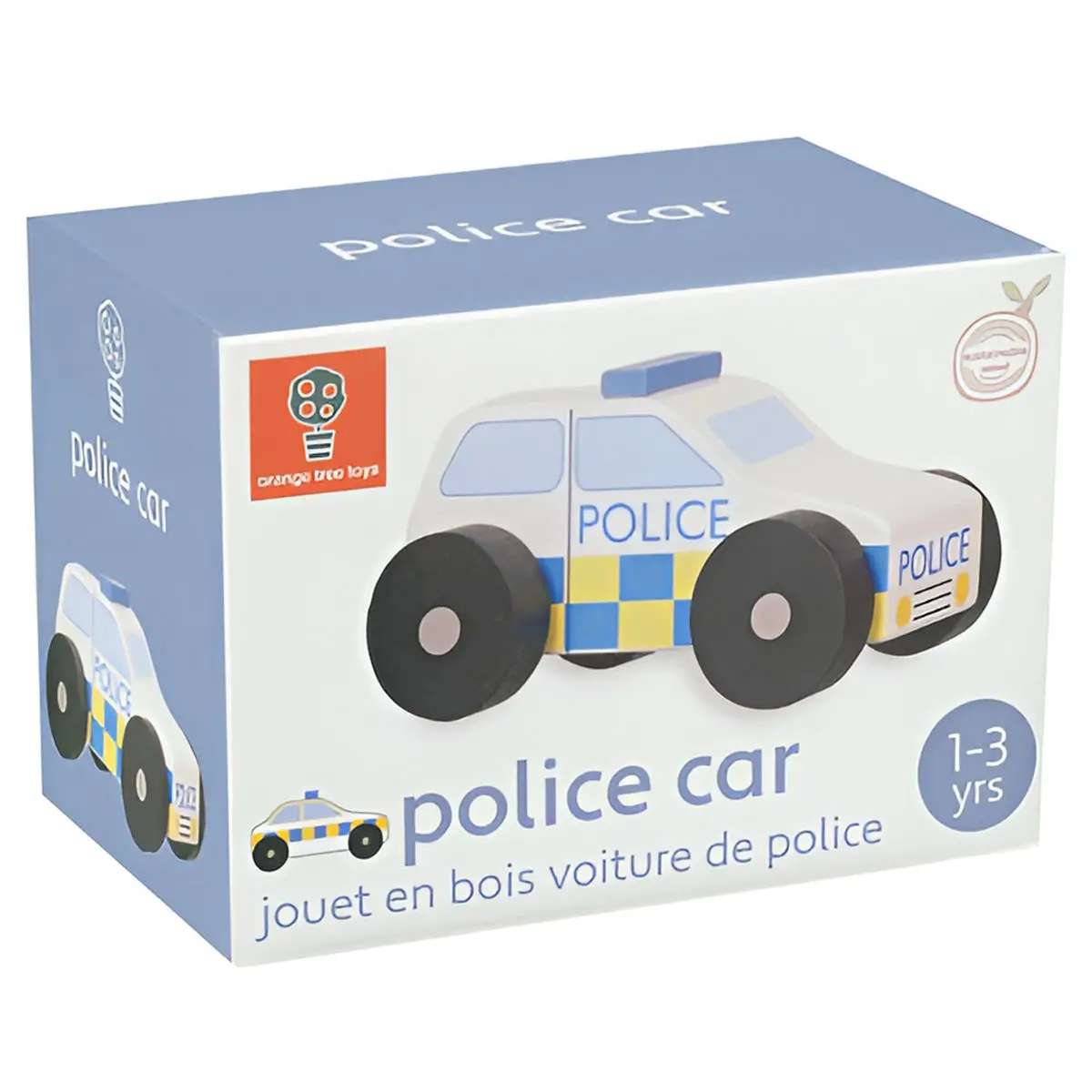 Orange Tree Toys Wooden Police Car 1