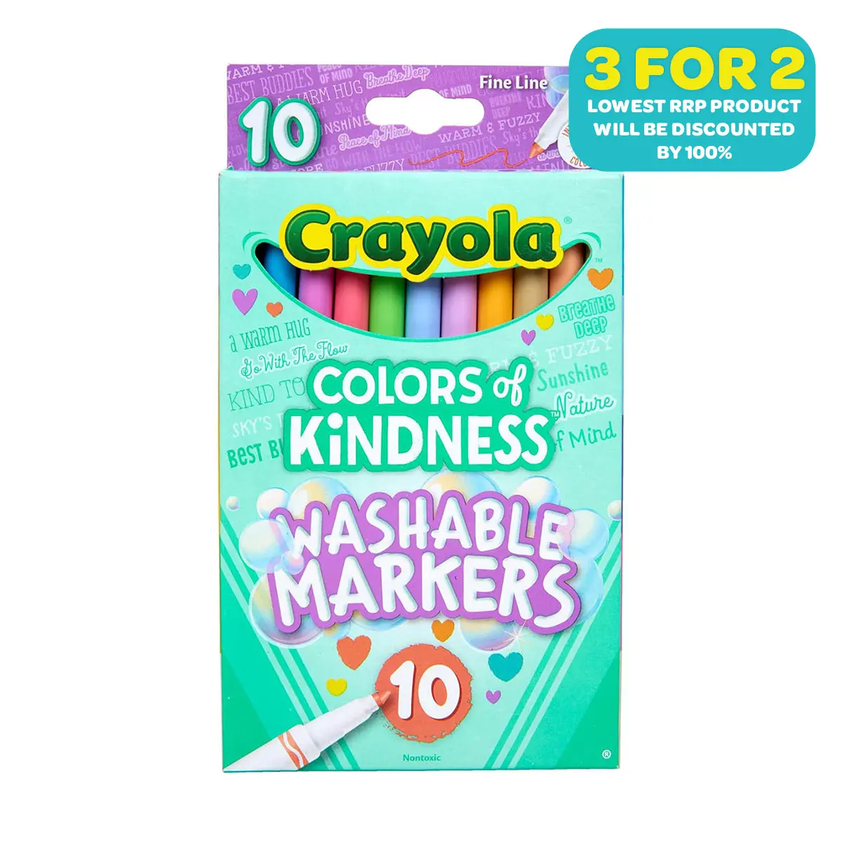 Crayola Colors Of Kindness Washable Markers (10 Pack) 1