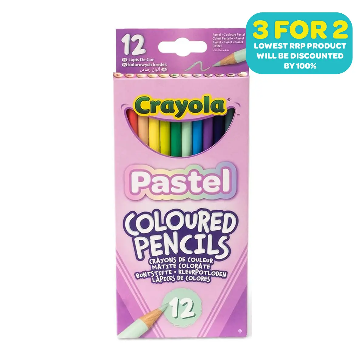 Crayola 12 Pastel Coloured Pencils 1