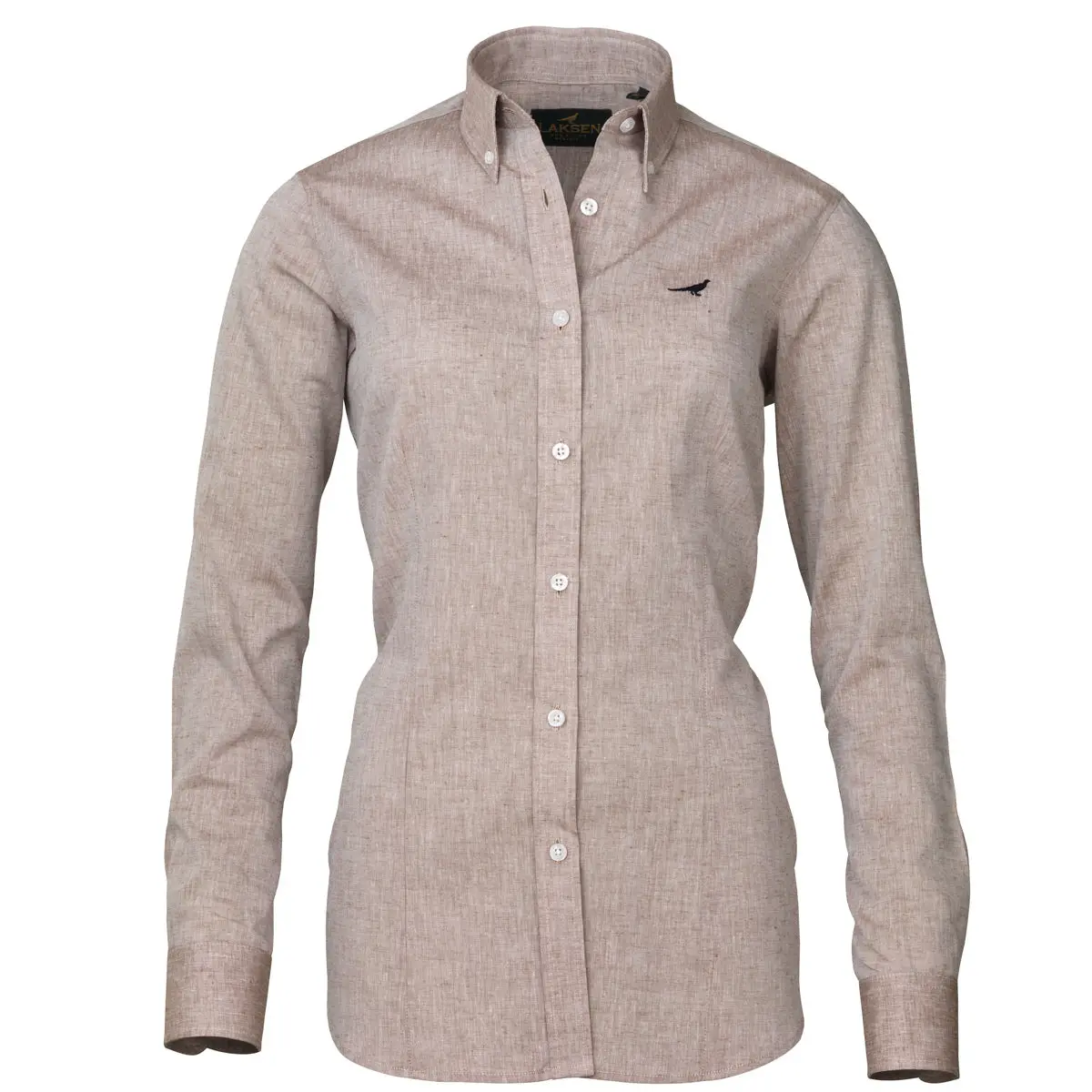 Laksen Ladies Bath Linen Shirt - Camel 1