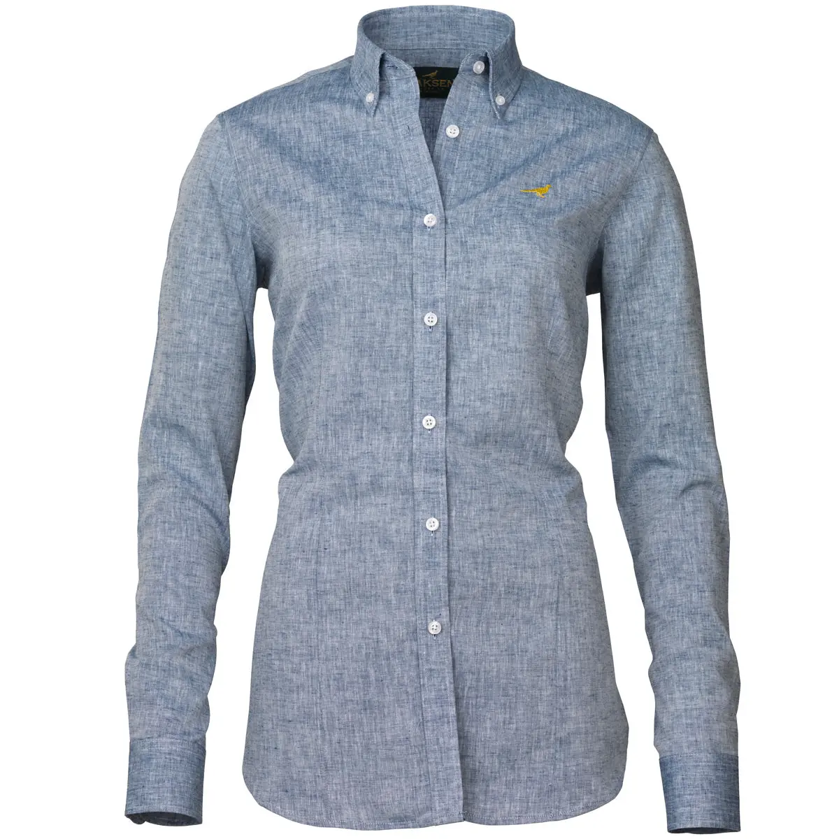 Laksen Ladies Bath Linen Shirt - Midnight Blue 1