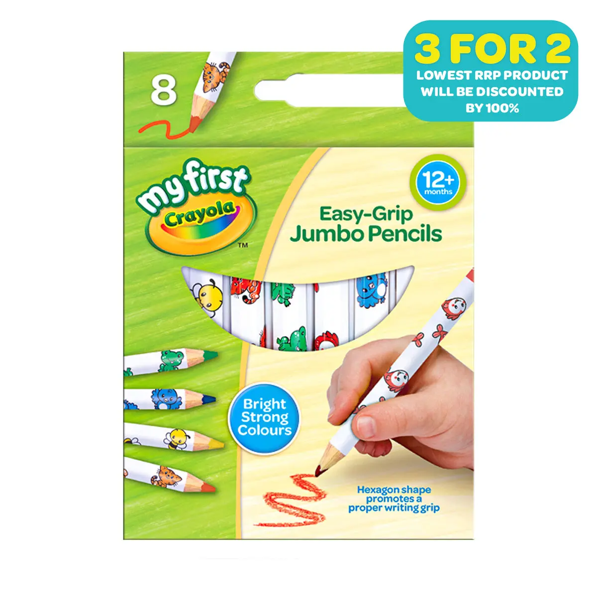 Crayola My First Easy-Grip Jumbo Pencils (8 Pack) 1