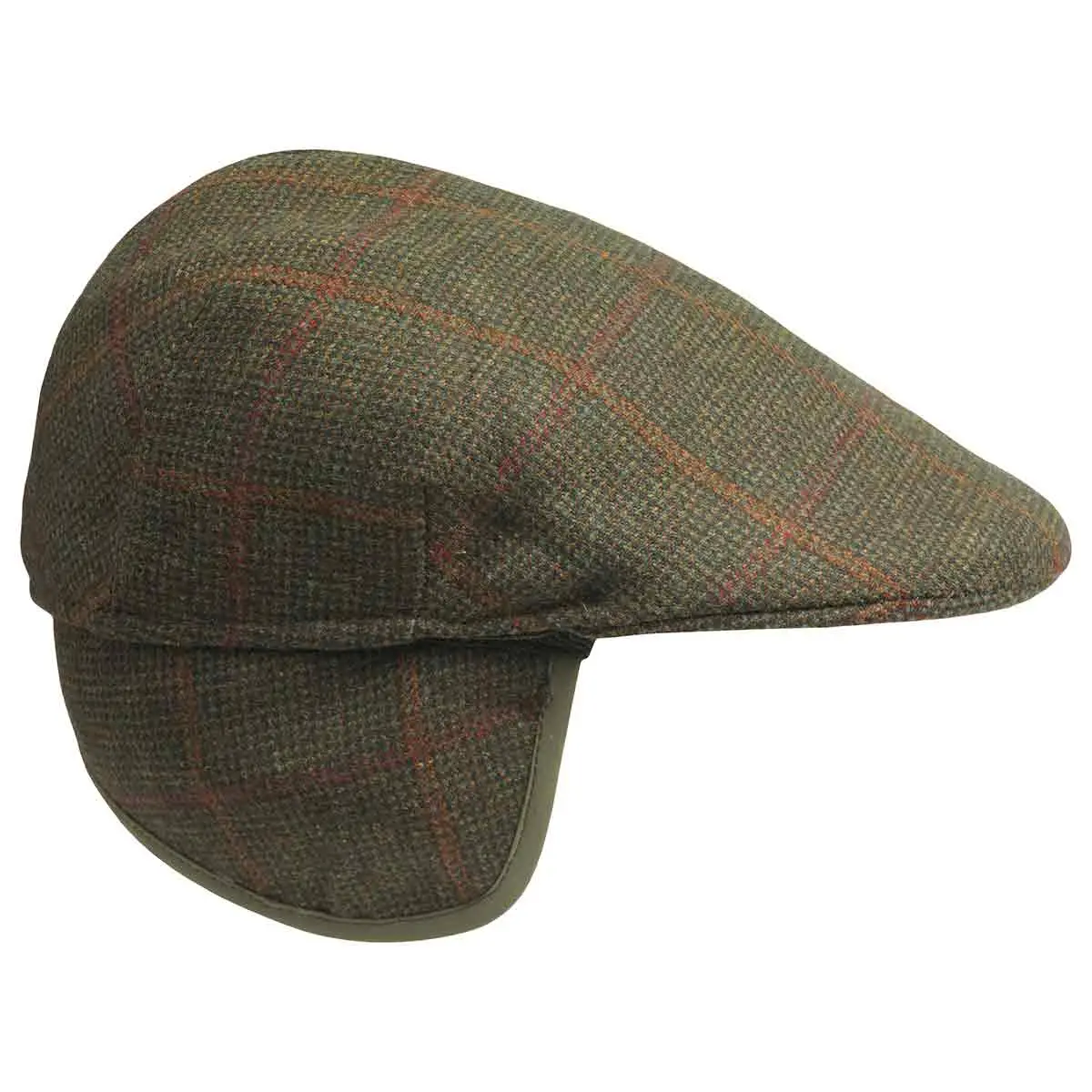 Laksen Hastings Tweed Ghillies Flat Cap W. Ear Warmer 1