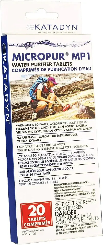 Katadyn Micropur Mp1 Water Purifier Tablets - 20 Tablets 1