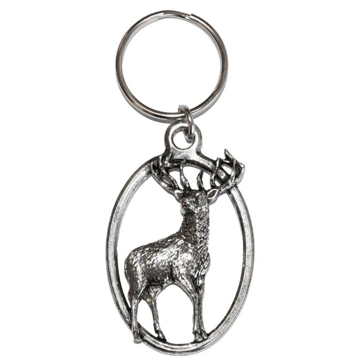 Pewter Keyring No.21 Stag 1