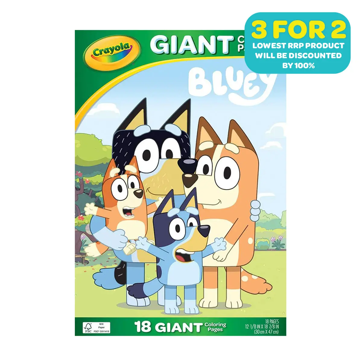 Crayola Bluey 18 Giant Colouring Pages 1