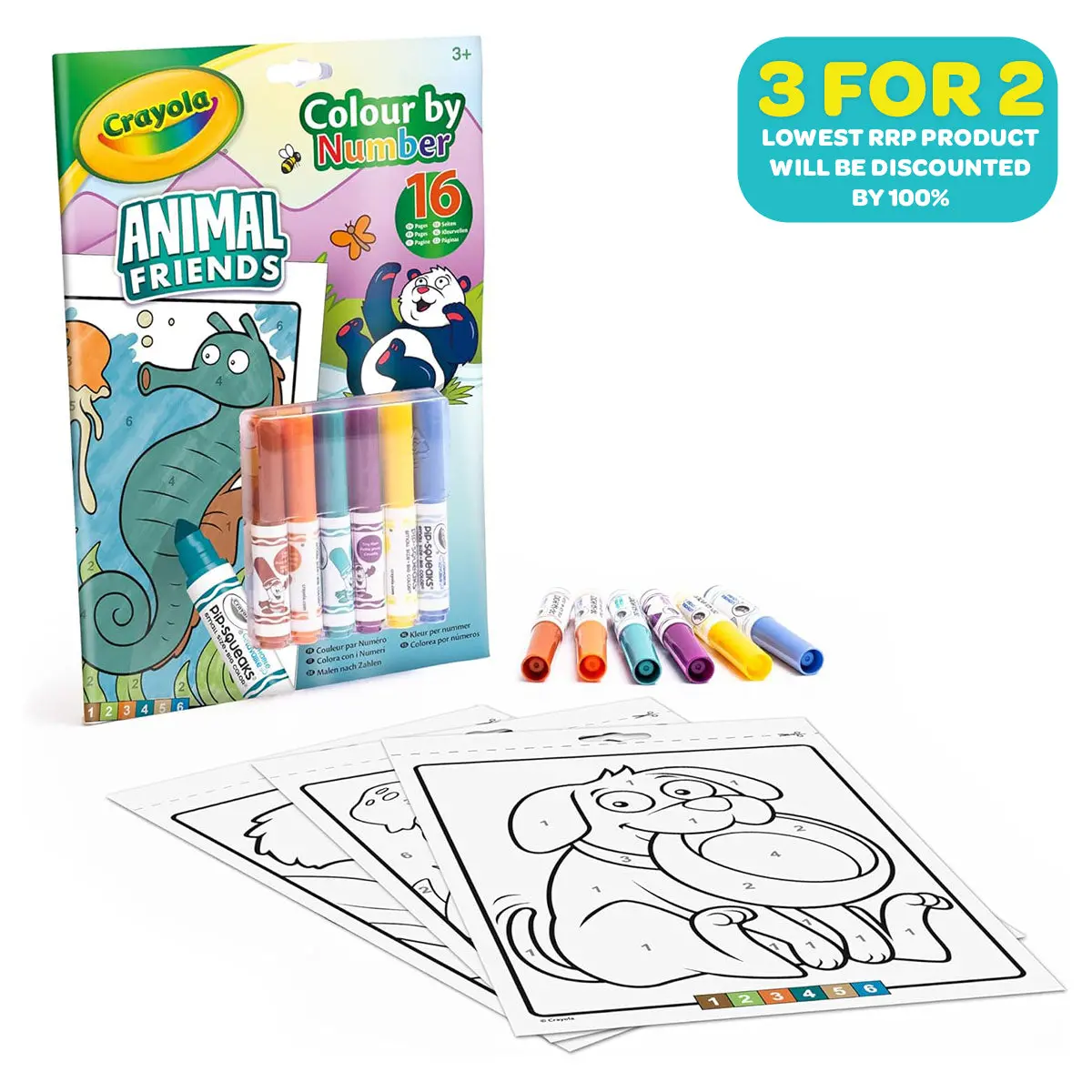 Crayola Colour By Number Animal Friends Book 1