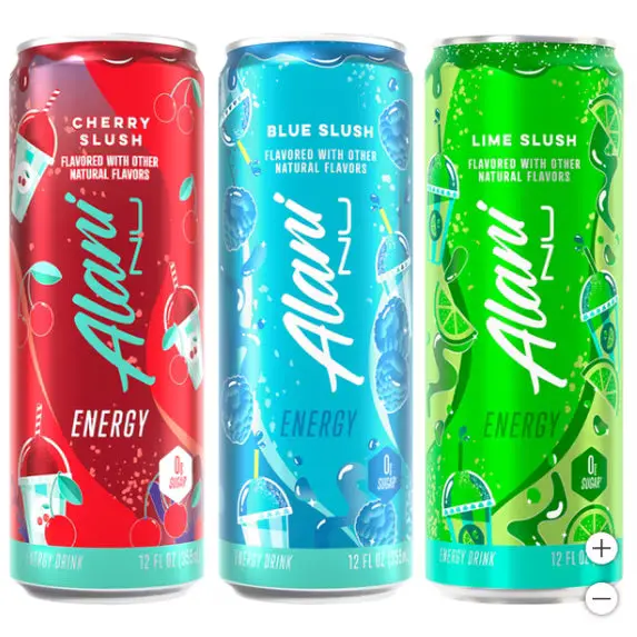 Alani Nu Energy Drink – Sugar-Free Energy (Lime Slush, Cherry Slush, And Blue Slush 12Oz) 1