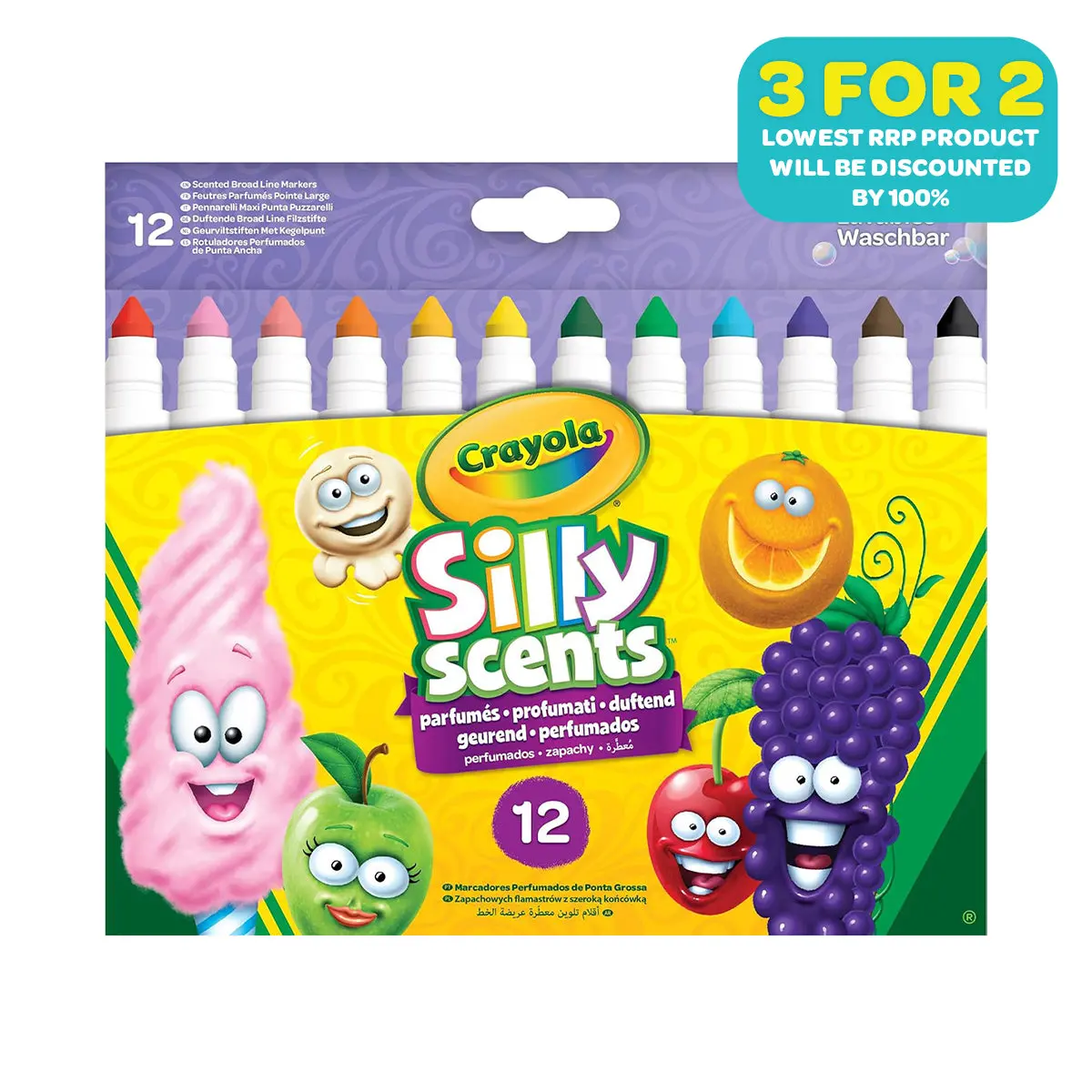 Crayola Silly Scents Broad Line Markers (12 Pack) 1