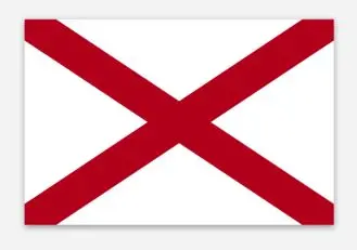 Alabama State Flag Sticker 1