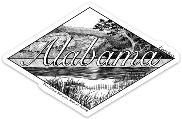 Alabama Mountains To Sea Sticker 1