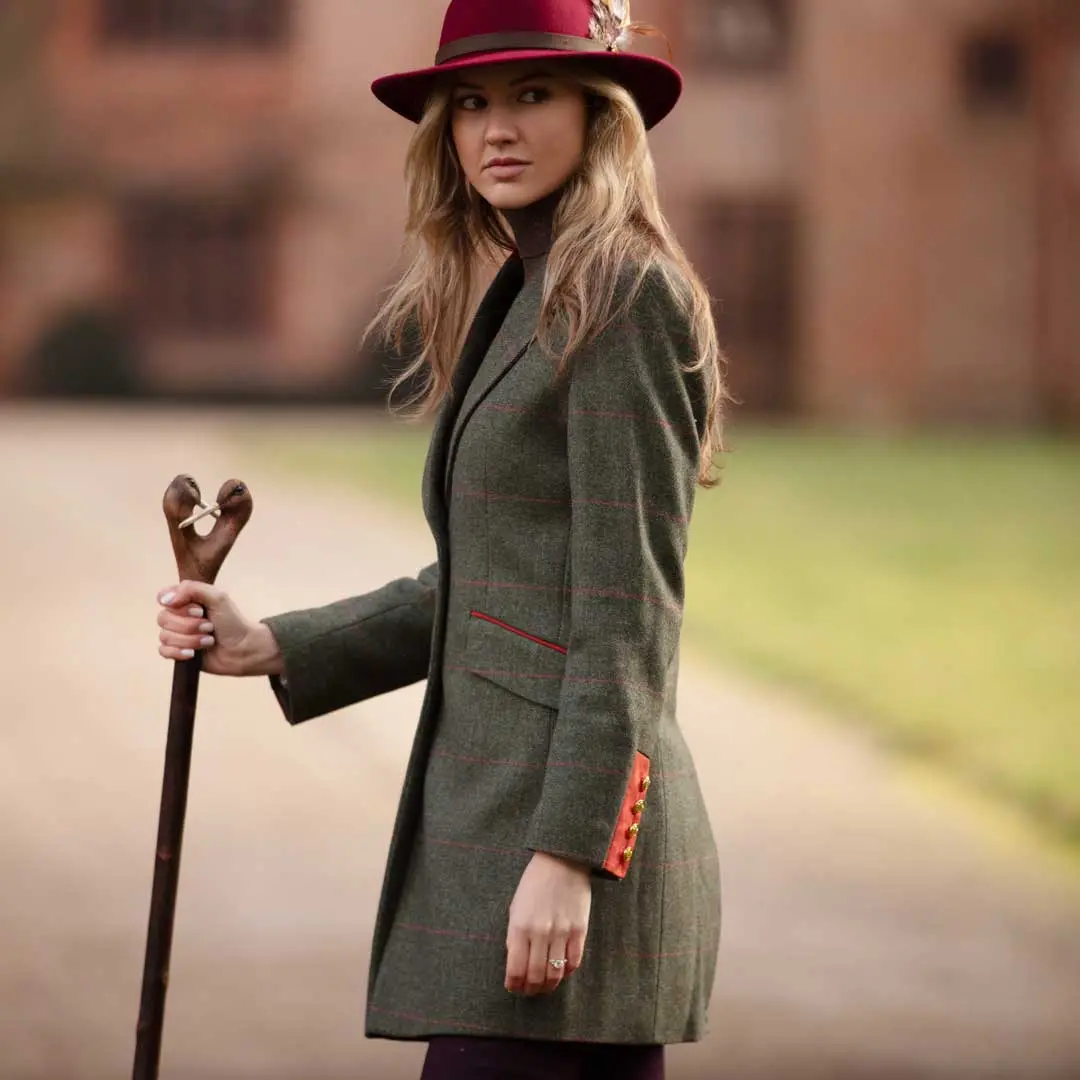 Alan Paine Combrook Ladies Tweed Mid-Length Coat 2