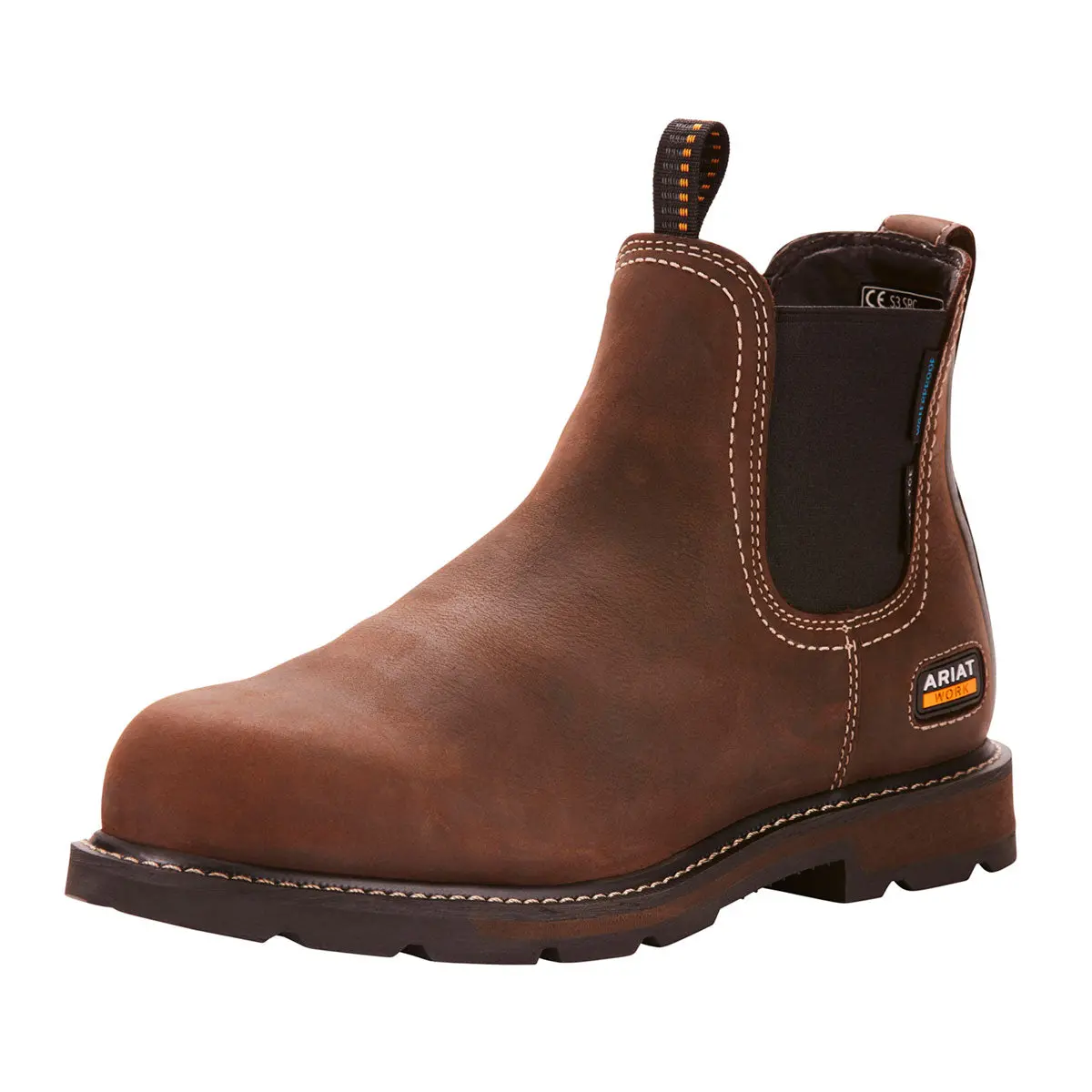 Ariat Men's Groundbreaker Chelsea Waterproof Steel Toe Boots - Dark Brown 1