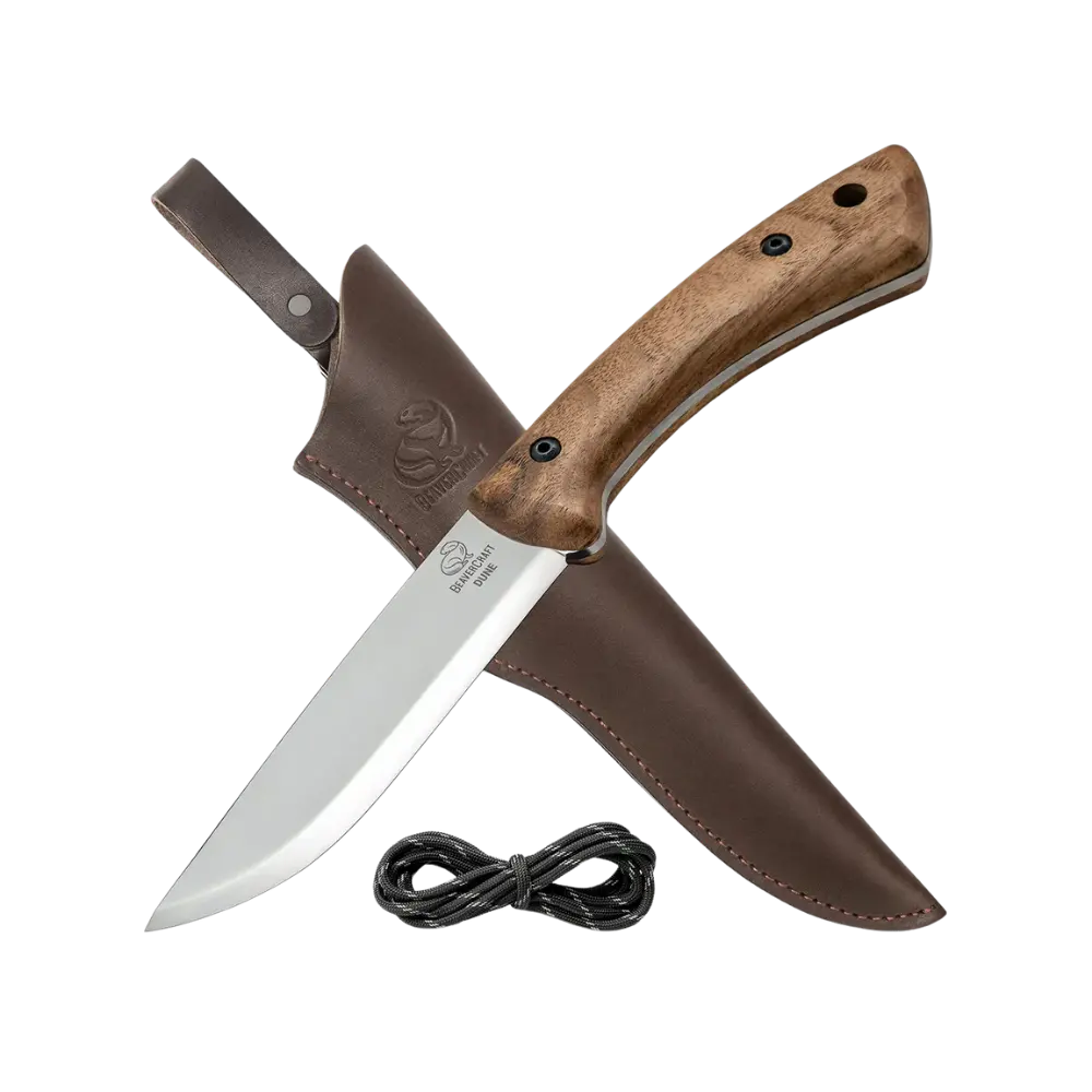 Beavercraft - Bsh1 Carbon Steel Bushcraft Knife With Walnut Handle-Glacier 1
