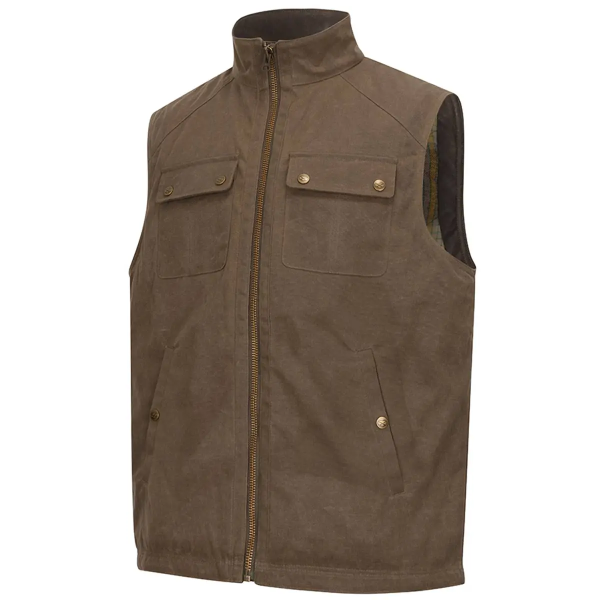 Hoggs Of Fife Balfour Waxed Canvas Gilet 1