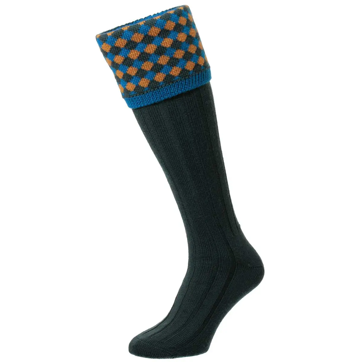 Bisley Hadleigh Diamond Harlequin Shooting Socks 1
