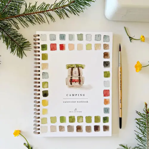 Camping Watercolor Workbook 1
