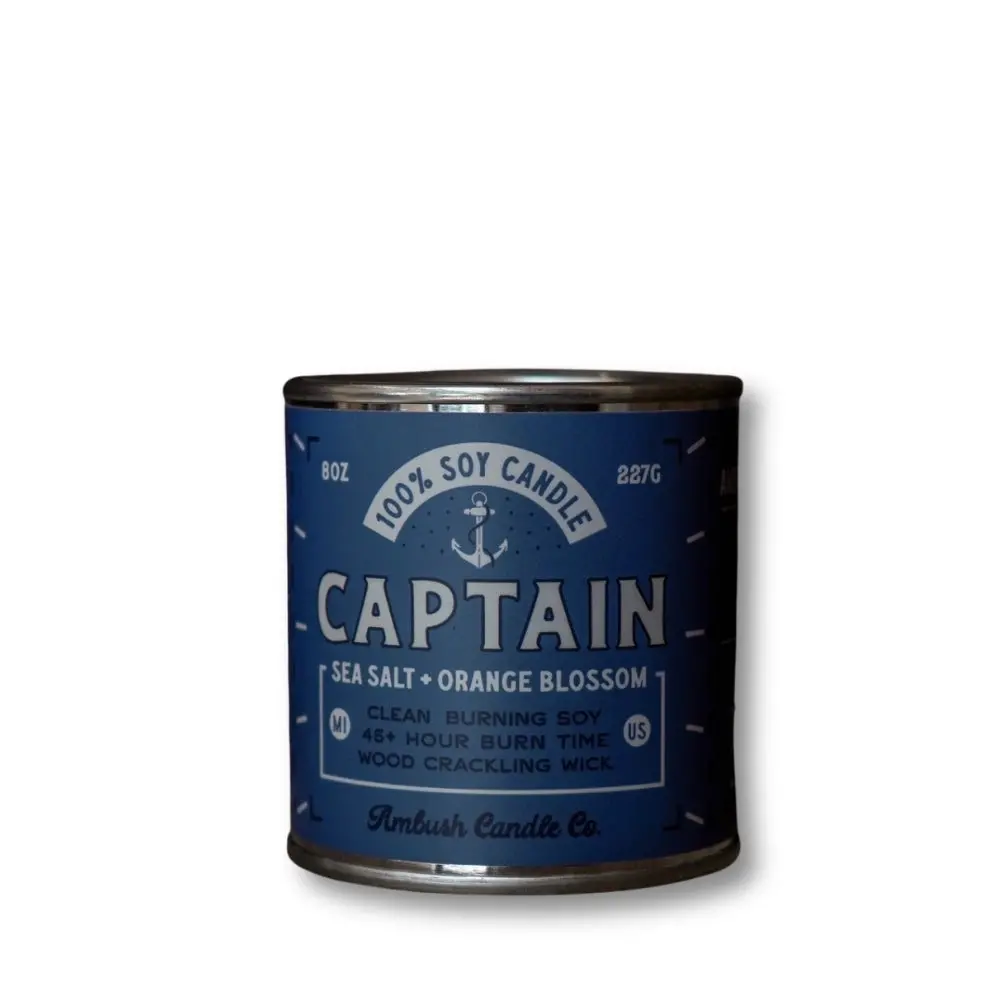 Captain | Sea Salt + Orange Blossom 8Oz Soy Candle 2