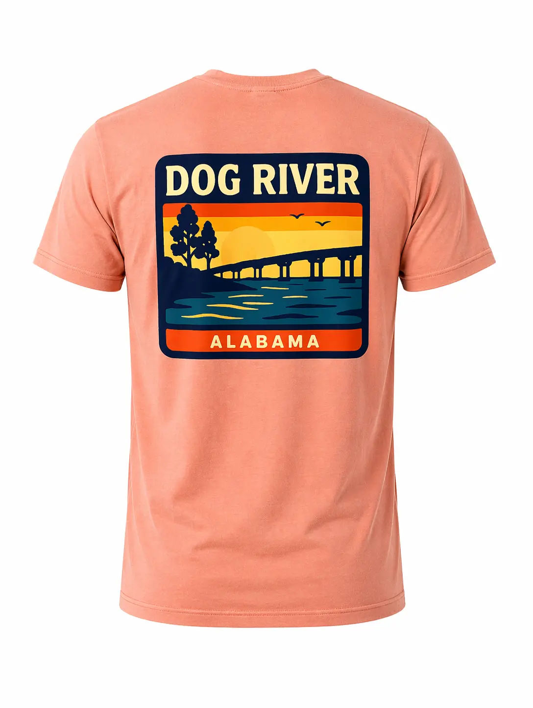 Dog River Sunrise T-Shirt – Coastal Alabama Design 1