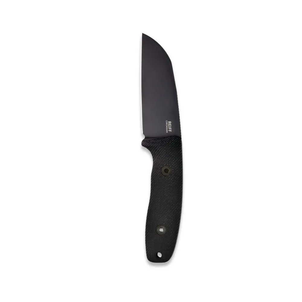 Reiff Knives Circadian Sheepsfoot Magnacut Black Dlc Black Canvas Micarta 1