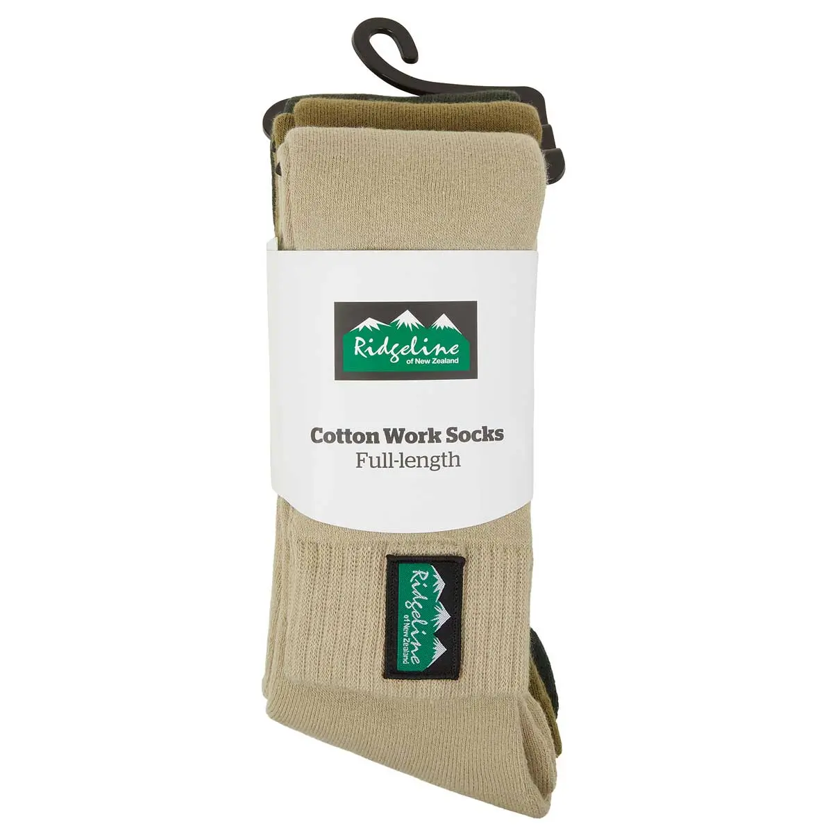 Ridgeline Cotton Work Full Length Socks (3 Pack) 1